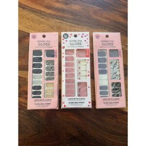 Dashing Diva Gloss Ultra Shine Gel Nail Strips Bundle Lapis Love Notes Marble